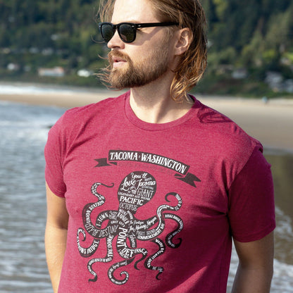 Tacoma Washington Octopus Adult T-Shirt