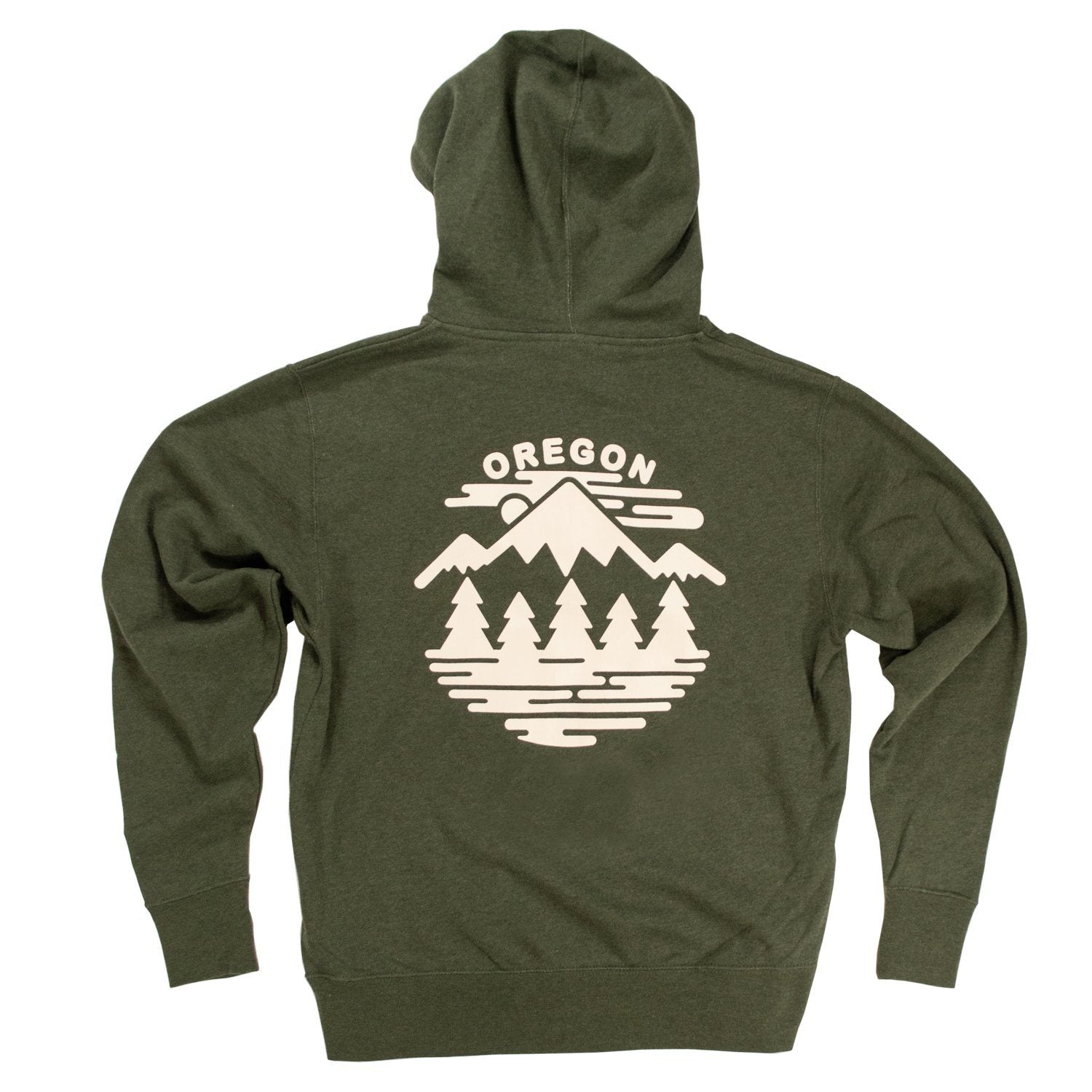 Oregon Fifty Ranges Unisex Zip Hoodie Back