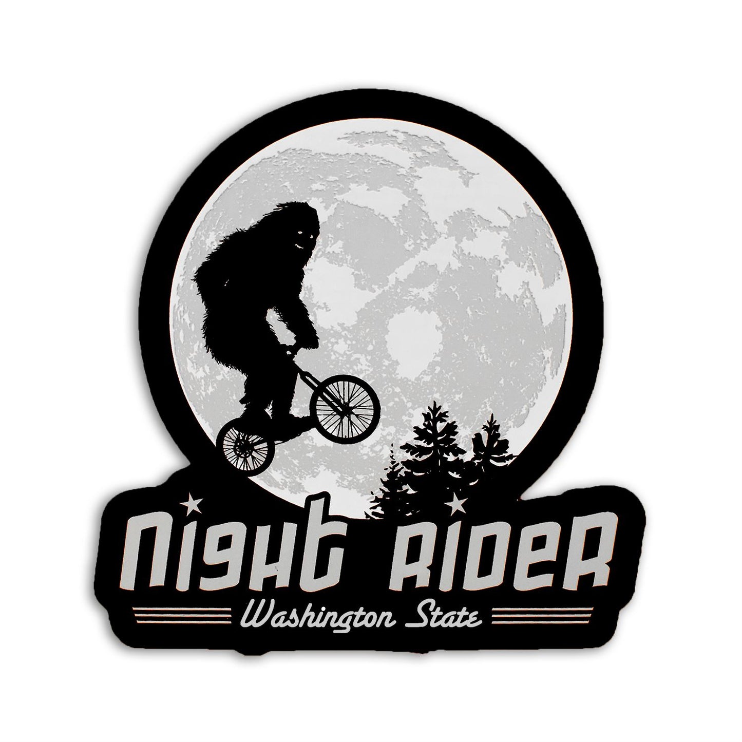 Night Rider Washington Bigfoot | Vinyl Sticker