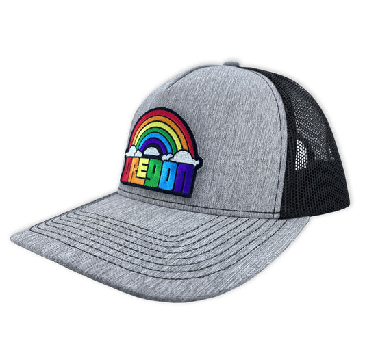 Oregon Dreaming Rainbow Curved bill snapback hat