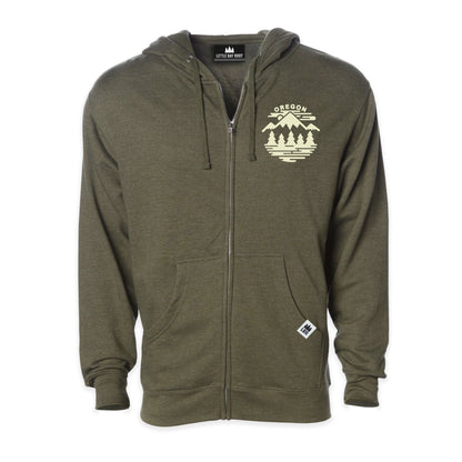 Oregon Fifty Ranges Unisex Zip Hoodie Front