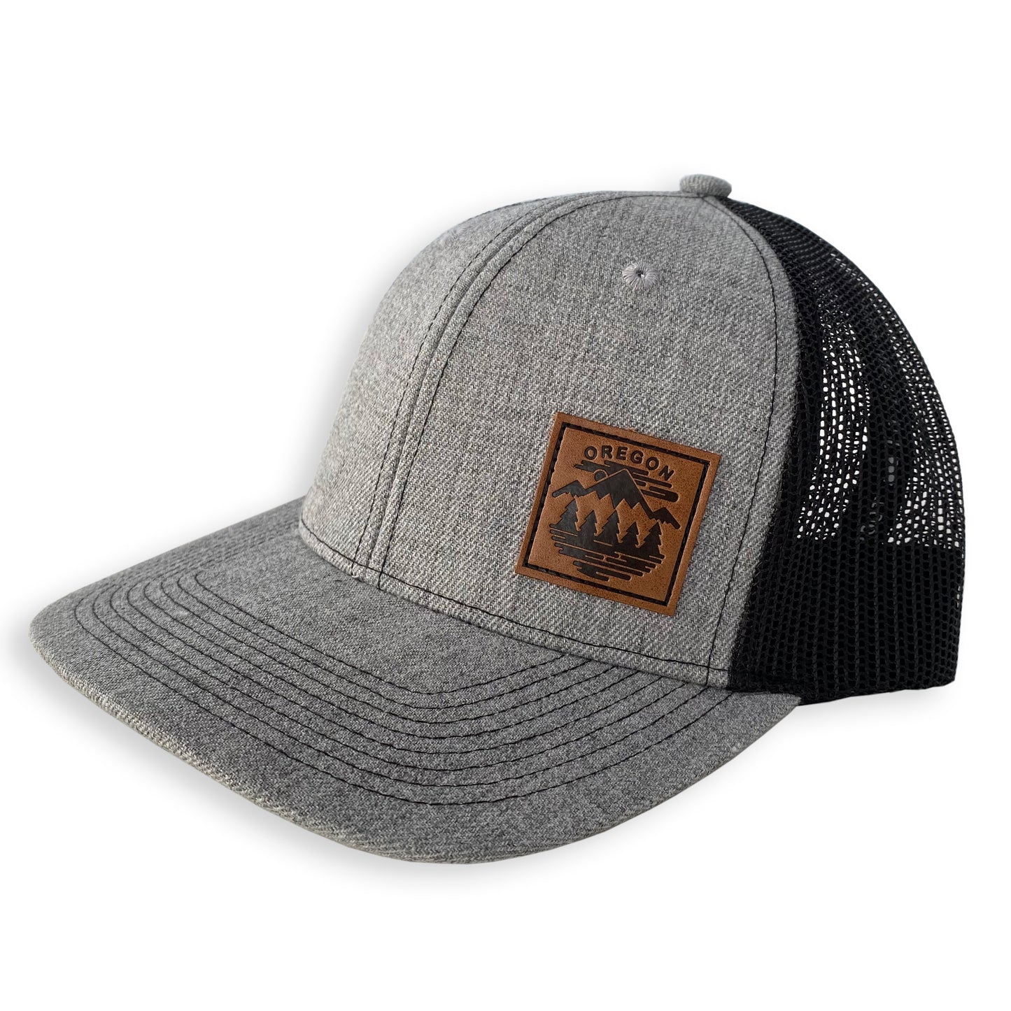 Oregon Fifty Ranges Curved bill snapback hat Gray Black