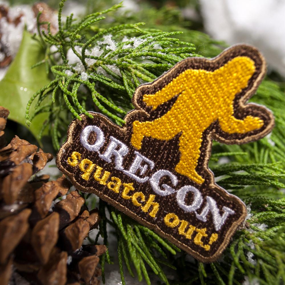 Squatch Out Oregon | Embroidered iron-on patch – Little Bay Root