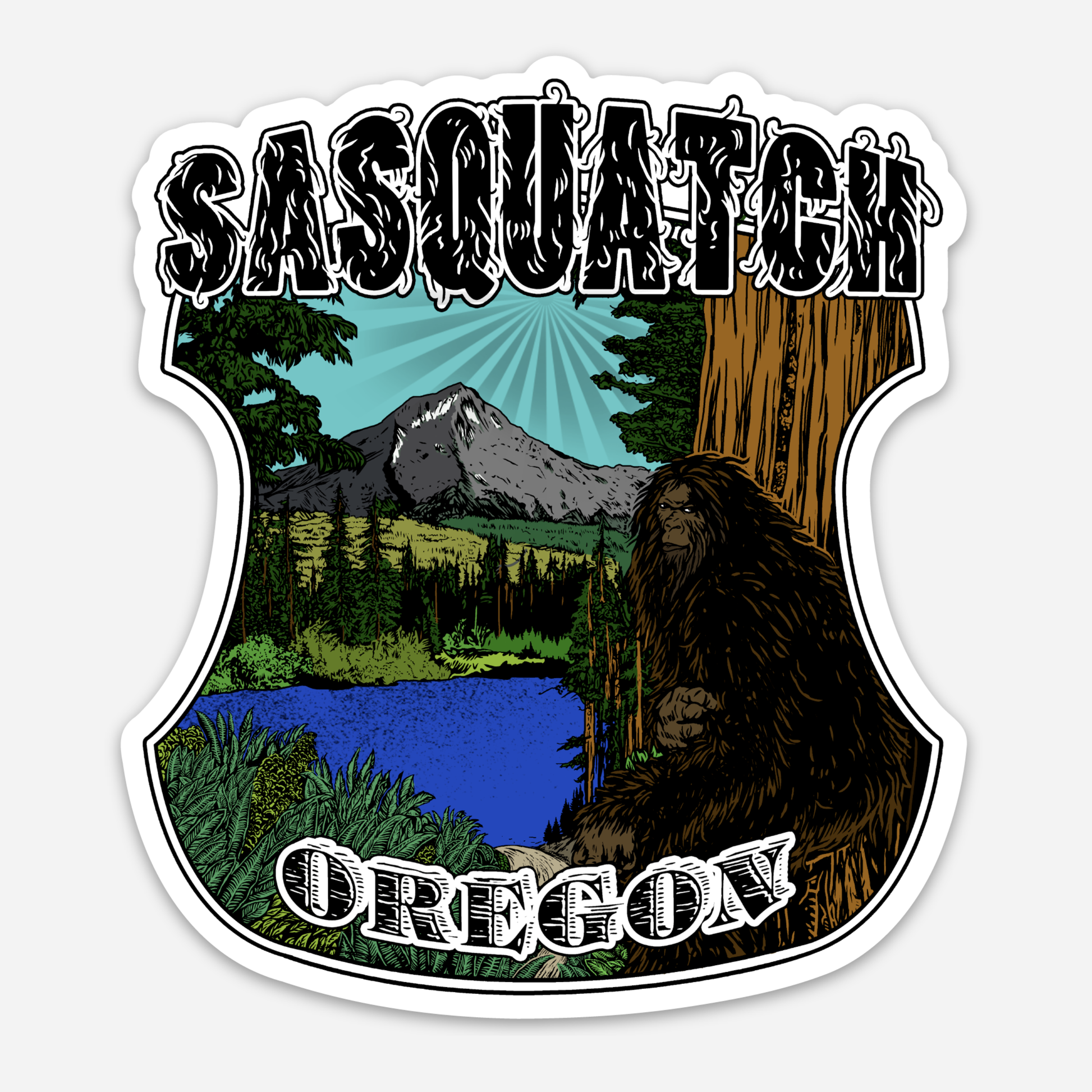 Sasquatch Bigfoot Oregon Mt. Hood Sticker