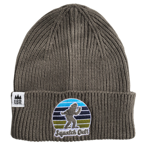 Squatch Out Knit Beanie Grey